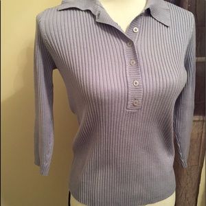 NY&Co Pretty light blue button down collar Size M